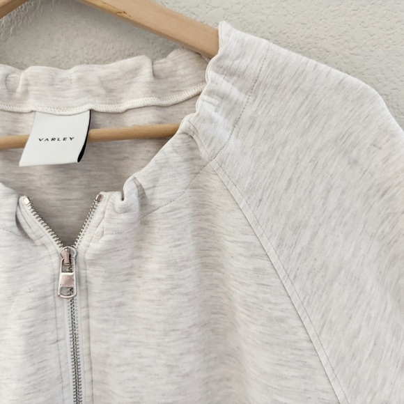 Varley Evelyn Jacket Large Marled Ivory Layering Loungewear Casual Neutral Chic - Picture 8 of 13